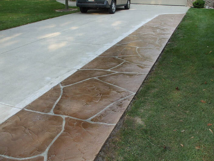 Stamped Concrete driveway in Grand Rapids MI
