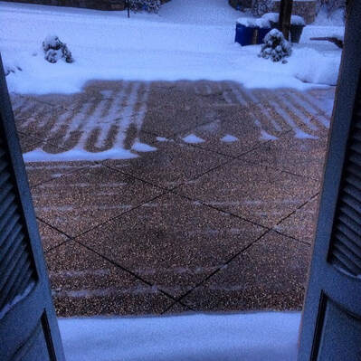 Picture of heated driveway melting snow in Grand Rapids, MI