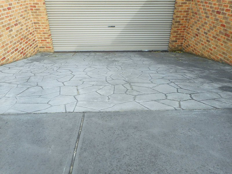 Picture of a stamped concrete driveway in West Michigan